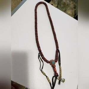 Tibetan mala prayer vintage Beaded Necklace